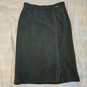 Geiger Collections 100% Wool Pencil Skirt Made In Austria Forest Green